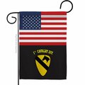 Guarderia 13 x 18.5 in. US Black 1st Cavalry Garden Flag with Armed Forces Army Double-Sided  Vertical Flags GU3870214